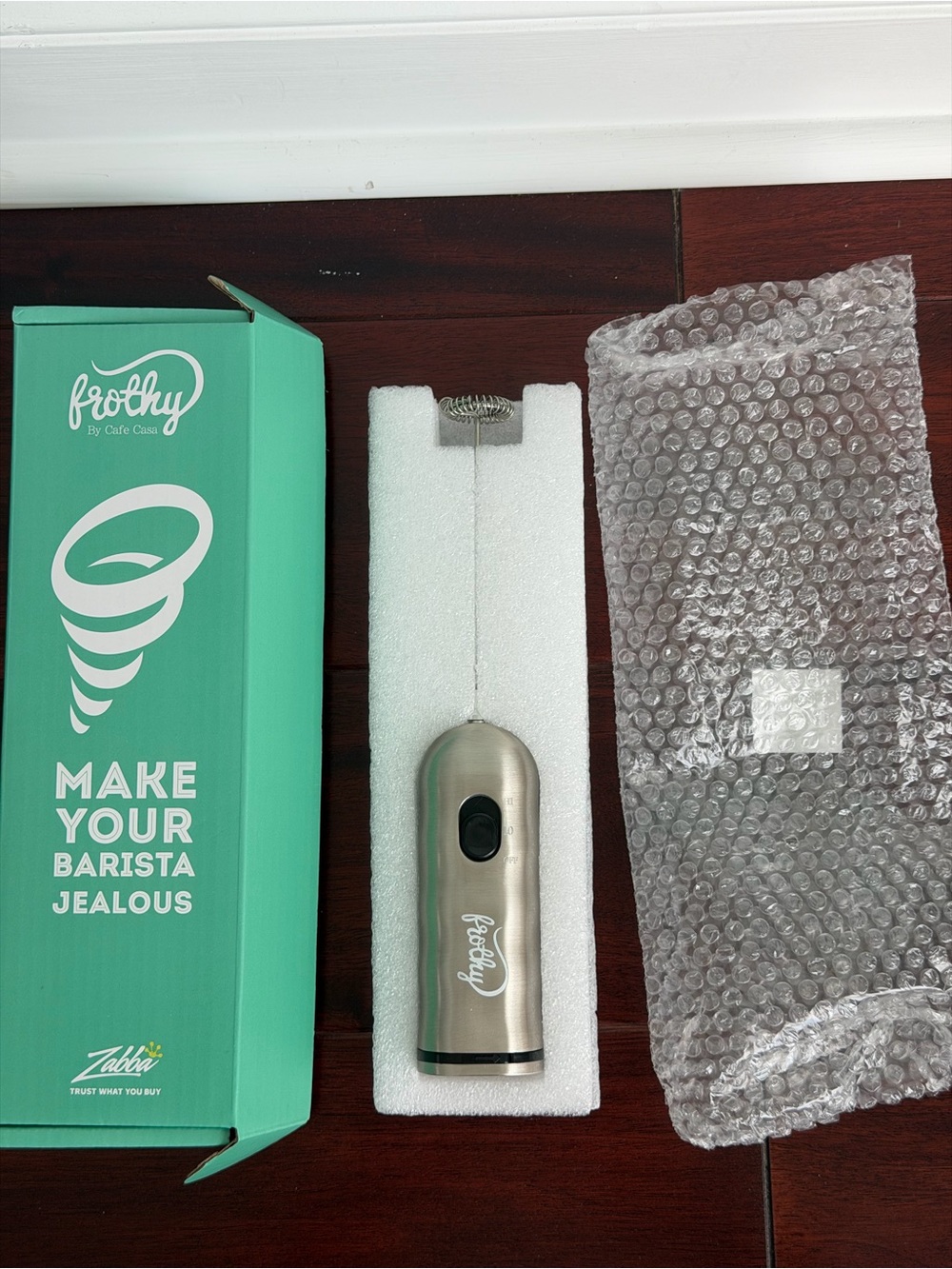 Frothy Handheld Milk Frother in Silver